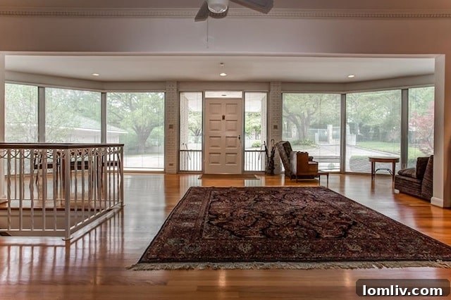 Bright Entryway with Wall of Windows