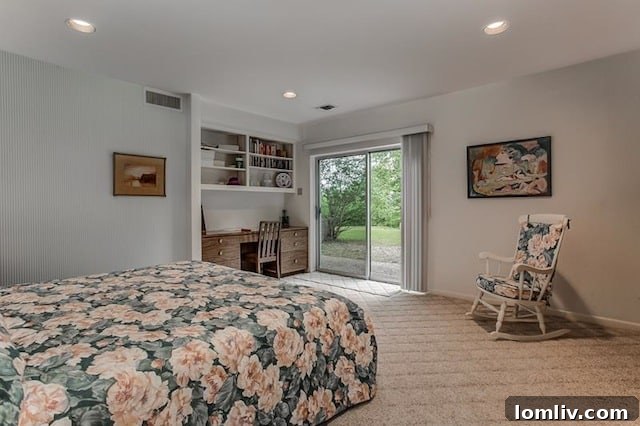 Lower Level Informal Living Area with Fireplace