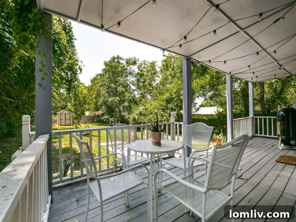 Rear view of the Dallas bungalow with outdoor living space
