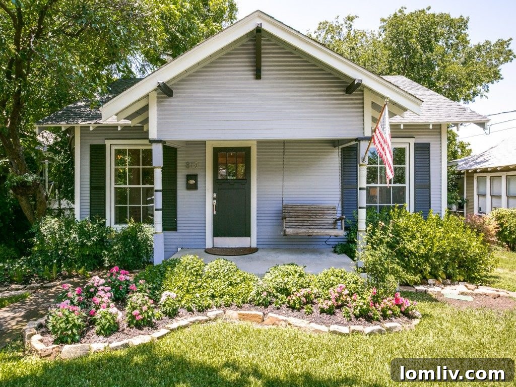 Exterior view of 819 N. Montclair, a renovated Craftsman bungalow in Dallas