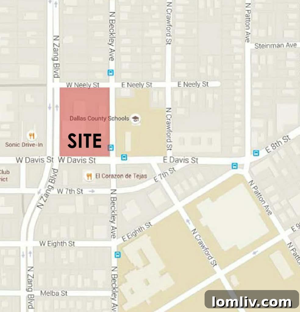 Site Map of Bishop Arts Development - Phase 1 & 2