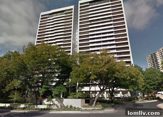 The Warrington high-rise building exterior