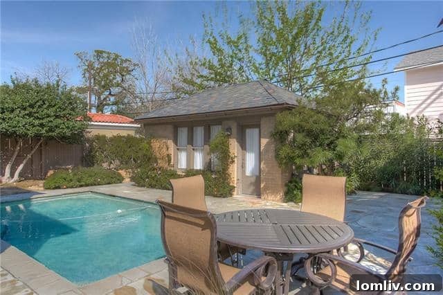 Backyard Pool and Detached Guest House