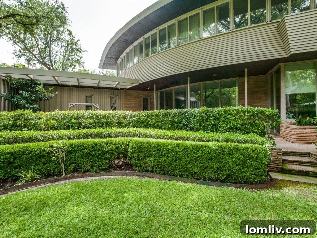 Architectural curves and natural light defining the Grady Vaughn House