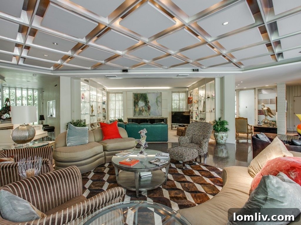 Expansive living area with large windows connecting to the outdoor scenery