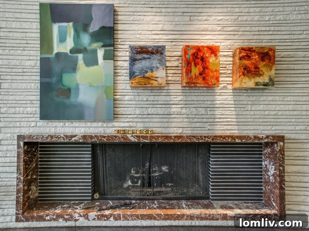Dining area with custom cabinetry and views of the garden