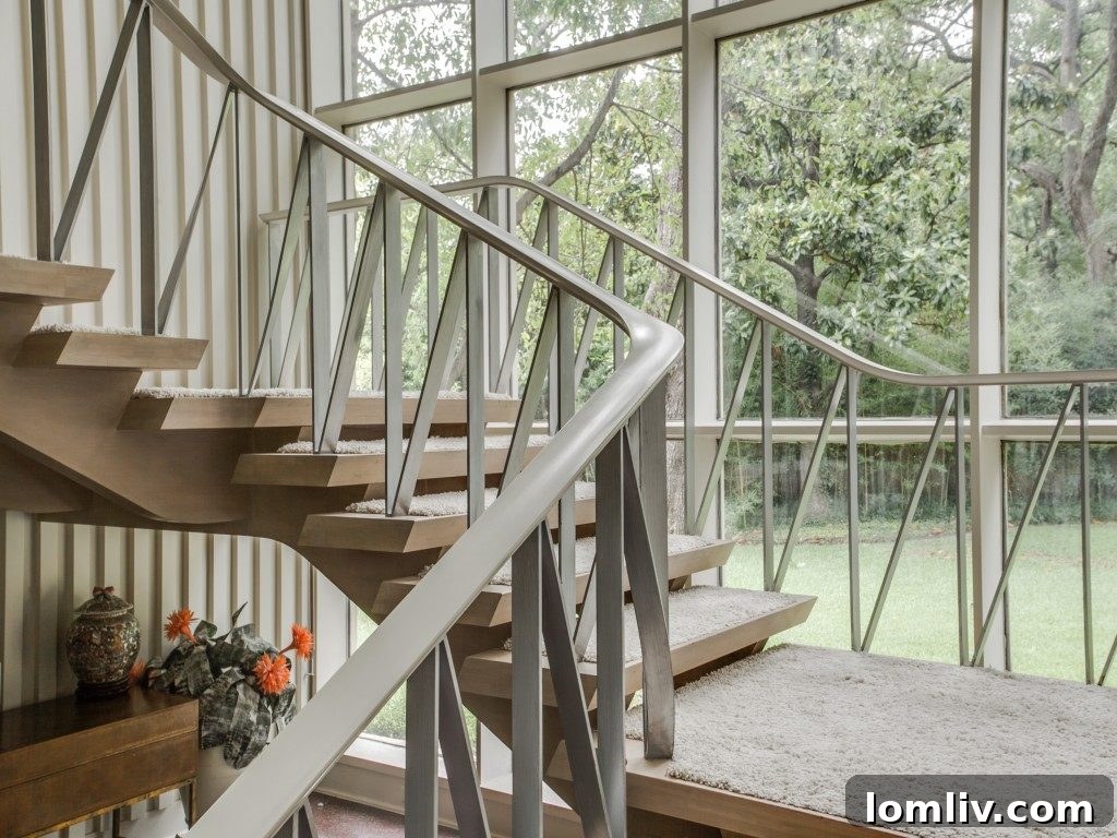 Architectural blend of glass and Roman brick elements