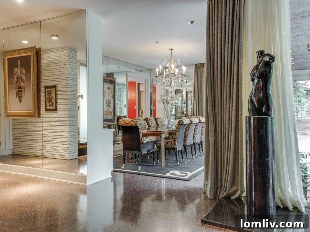 Another view of the seamless indoor-outdoor transition with sliding glass doors