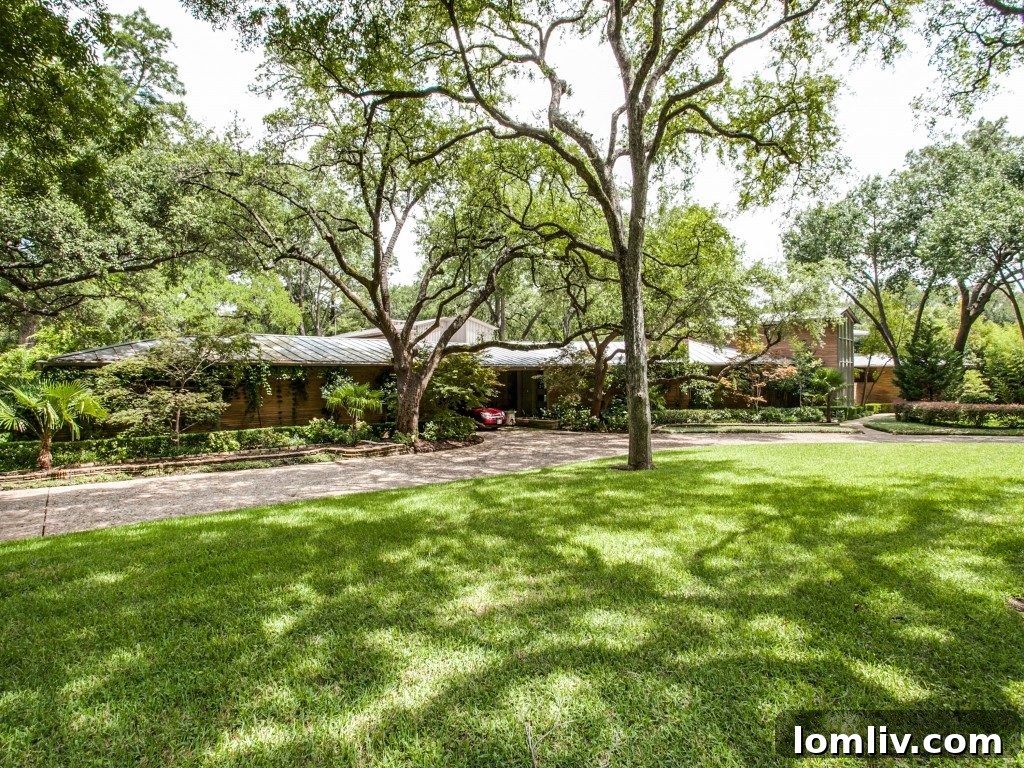The Grady Vaughn House nestled within its private, wooded oasis