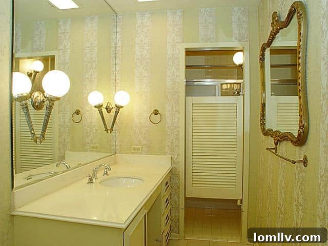 An outdated bathroom awaiting renovation, highlighting potential for property value increase and modern updates