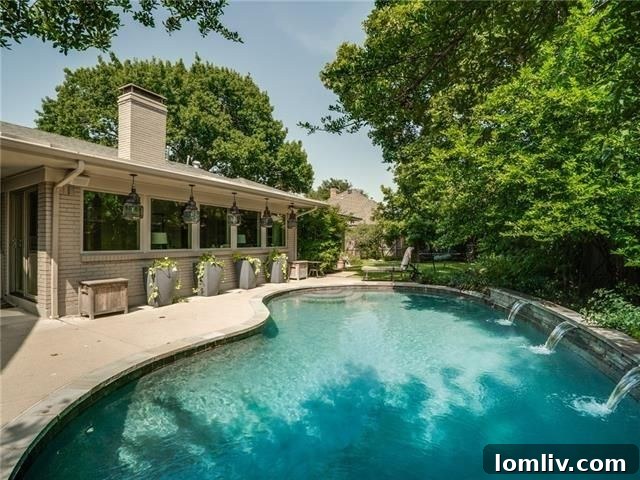 Landscaped backyard with separate play area