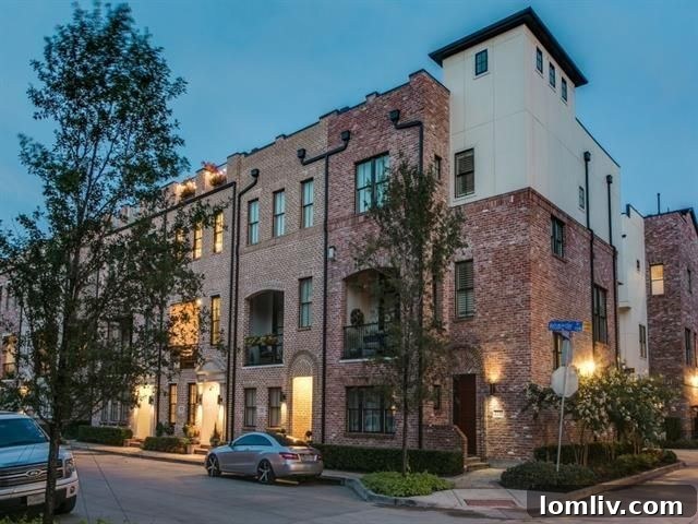 Modern townhome exterior at 2130 Helsminster Dr.