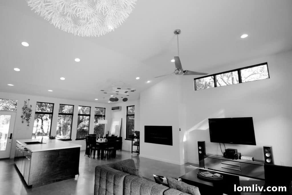 The award-winning LEED Platinum certified home in Fort Worth, designed by Philip Newburn, showcasing modern sustainable residential architecture.