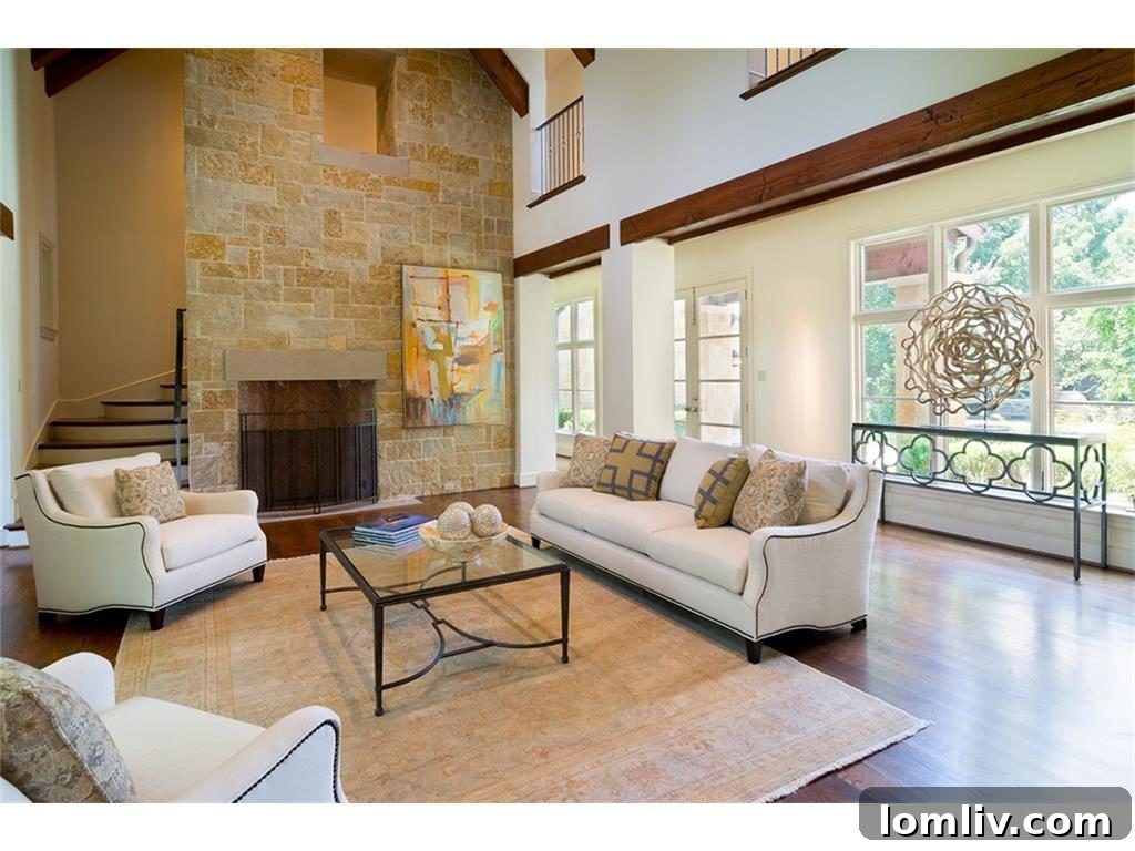 Vaulted Ceilings and Exquisite Beams in Luxury Home