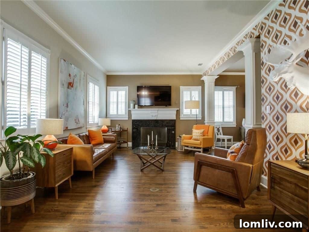 Interior view of the living space