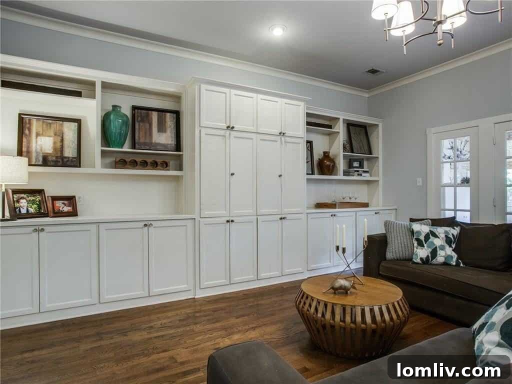 Cozy seating area with a charming fireplace