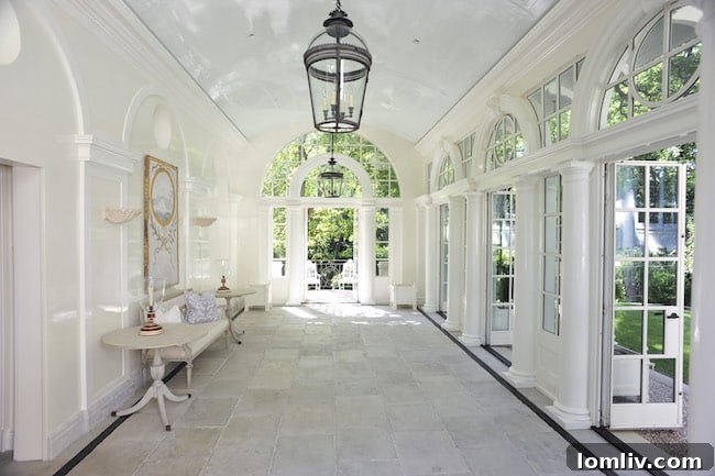 Interior view of the Orangerie, highlighting light-filled space and architectural detail