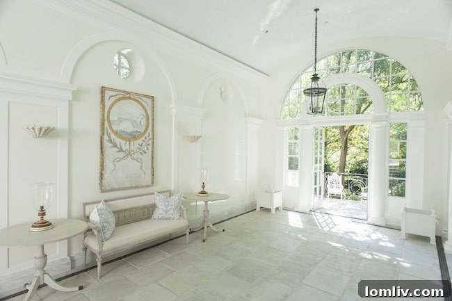 Another perspective of the Orangerie, demonstrating Wilson Fuqua's elegant design