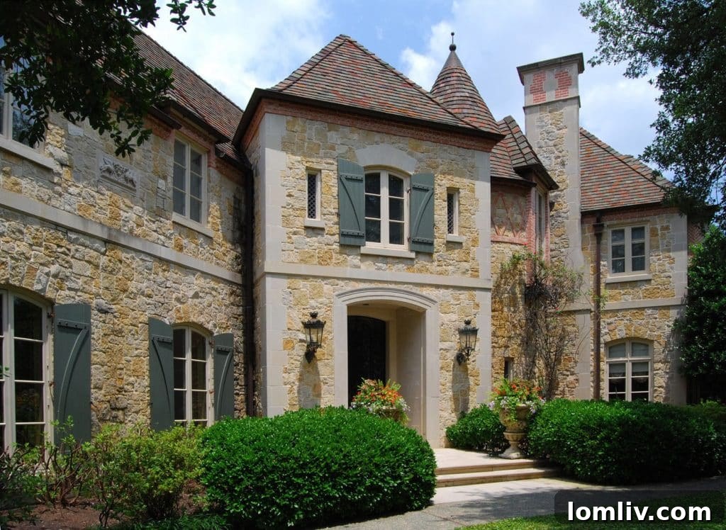 French Country style architecture by Wilson Fuqua, featuring rustic charm and refined elegance