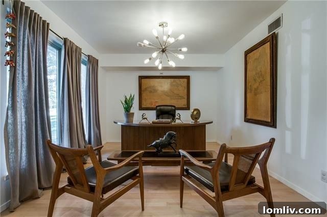 Sliding glass doors in the living room opening to the tranquil backyard patio, blurring indoor and outdoor spaces