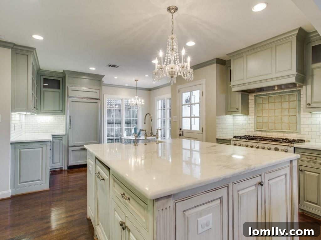 Gourmet Kitchen with La Cornue Range and Marble Island