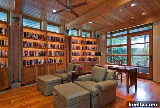 North Dallas Peak: Bionic Alpine Estate Merges Colorado Serenity with an Expansive Wardrobe 12 Forest Creek Place - Elegant Study