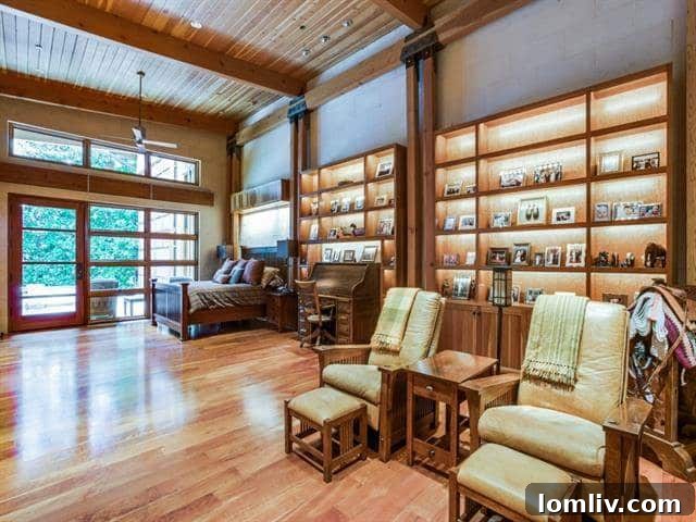 North Dallas Peak: Bionic Alpine Estate Merges Colorado Serenity with an Expansive Wardrobe 15 Forest Creek Place - Master Bedroom View 1