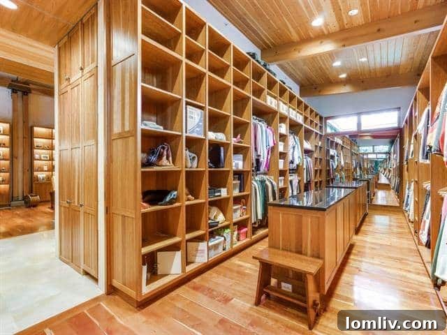 North Dallas Peak: Bionic Alpine Estate Merges Colorado Serenity with an Expansive Wardrobe 17 Forest Creek Place - Master Closet View 1