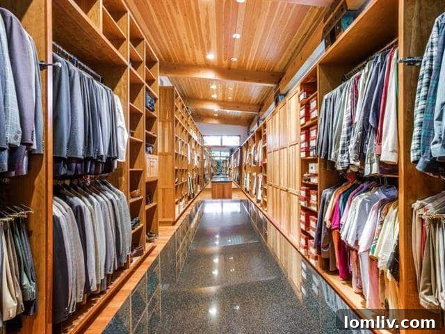 North Dallas Peak: Bionic Alpine Estate Merges Colorado Serenity with an Expansive Wardrobe 18 Forest Creek Place - Master Closet View 2
