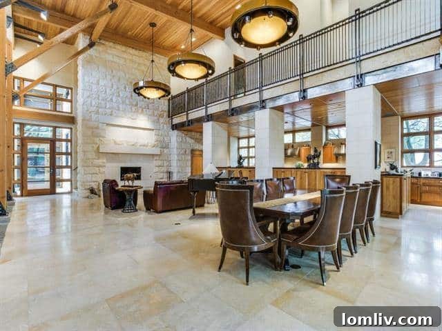 North Dallas Peak: Bionic Alpine Estate Merges Colorado Serenity with an Expansive Wardrobe 5 Forest Creek Place - Grand Living Area
