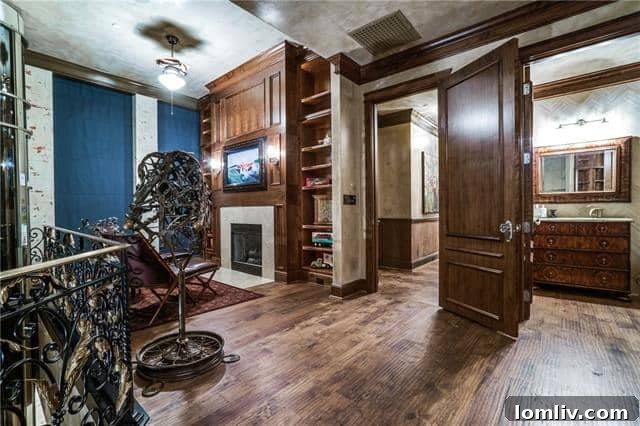Luxurious master bathroom with illuminated onyx countertops and large steam shower