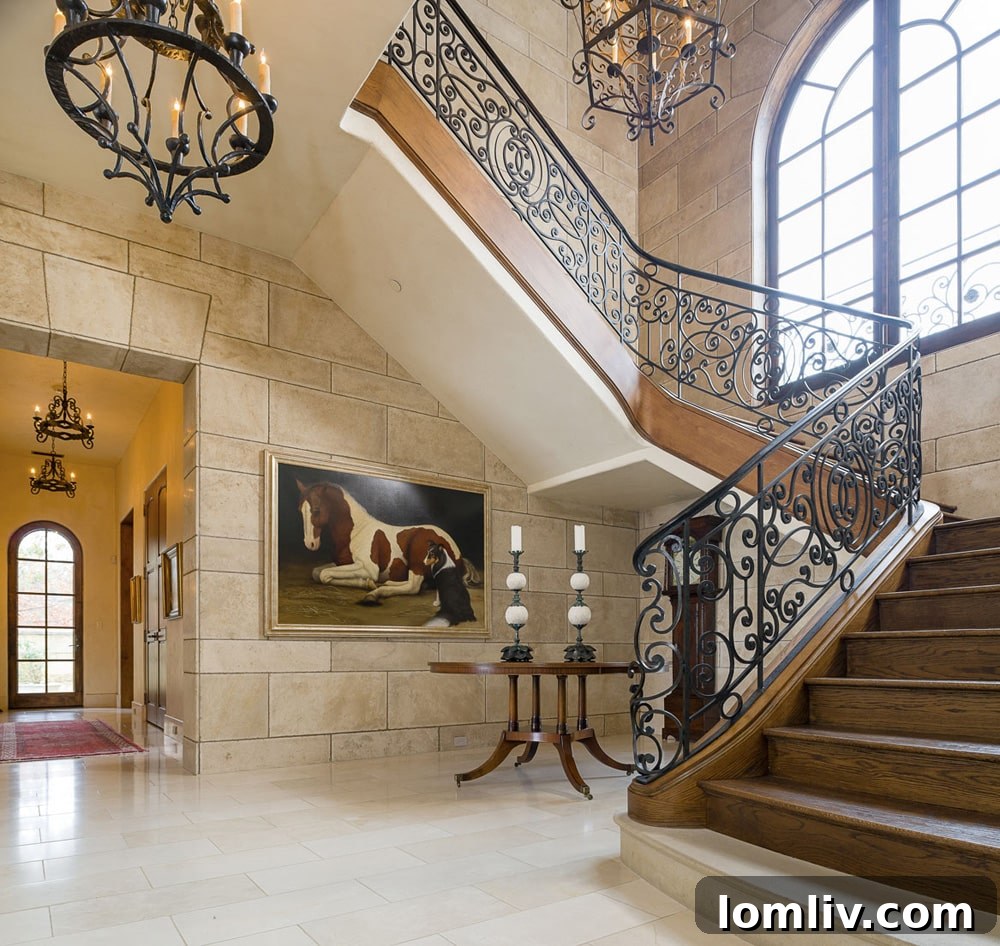 Elegant poolside view of a Dallas luxury home by Richard Drummond Davis