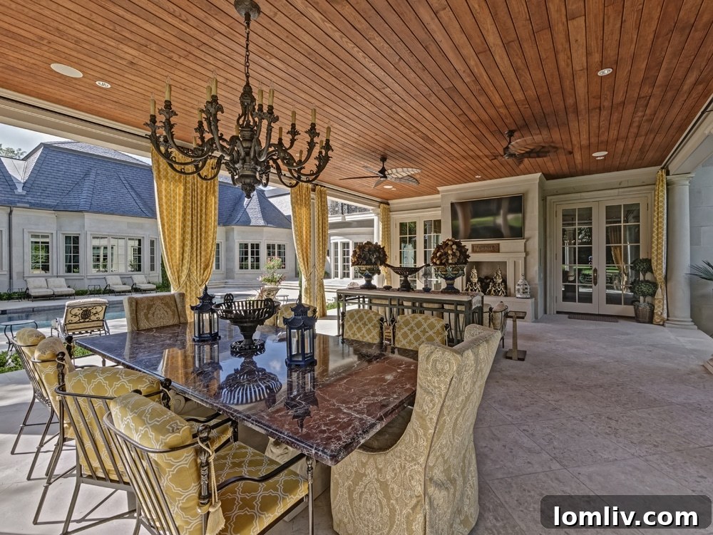 Intricate architectural detail in a Richard Drummond Davis designed home