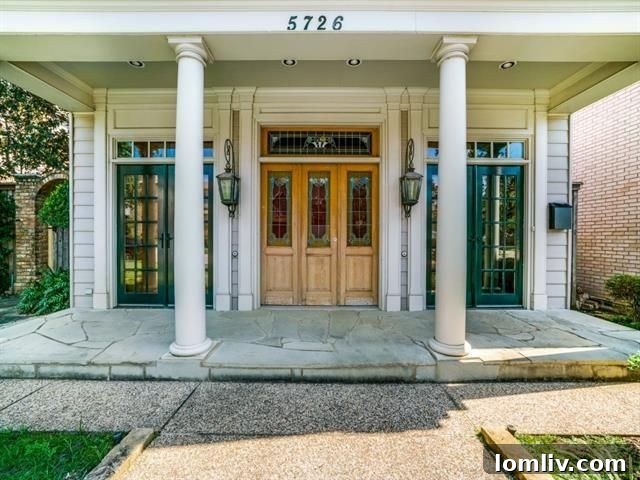 Exterior front view of Steve Holy's former home at 5726 Vickery Blvd, featuring New Orleans style architecture with a spacious porch