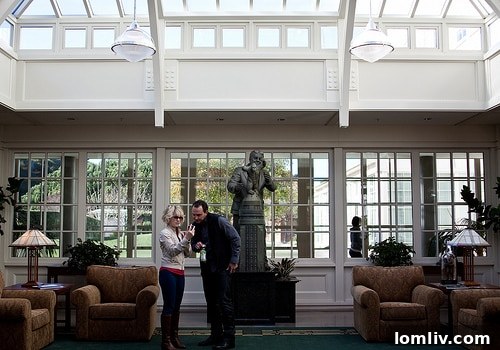 The lobby of Lucasfilm's Letterman Digital Arts Center at The Presidio, illustrating a high-quality tenant space.