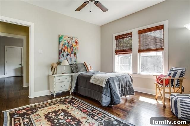 Bright Living Room with Fireplace