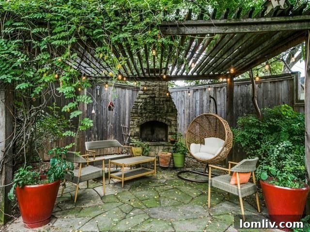 Backyard Arbor and Fireplace in 11826 Cheswick St