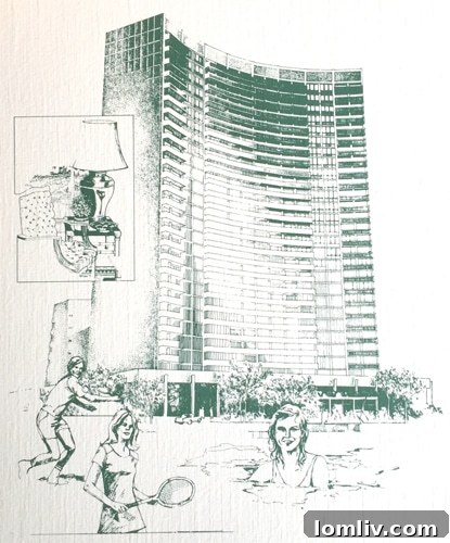 Original Preston Tower sales brochure highlighting early Dallas high-rise living