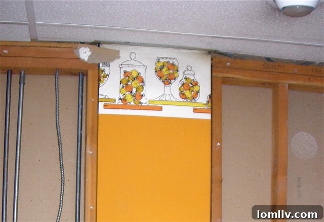 Original 7-Eleven wallpaper discovered during renovation at Preston Tower