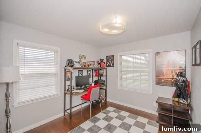 Detached two-car garage converted to workshop