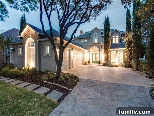 Elegant Mediterranean-style exterior of 14746 Celestial Pl, Addison