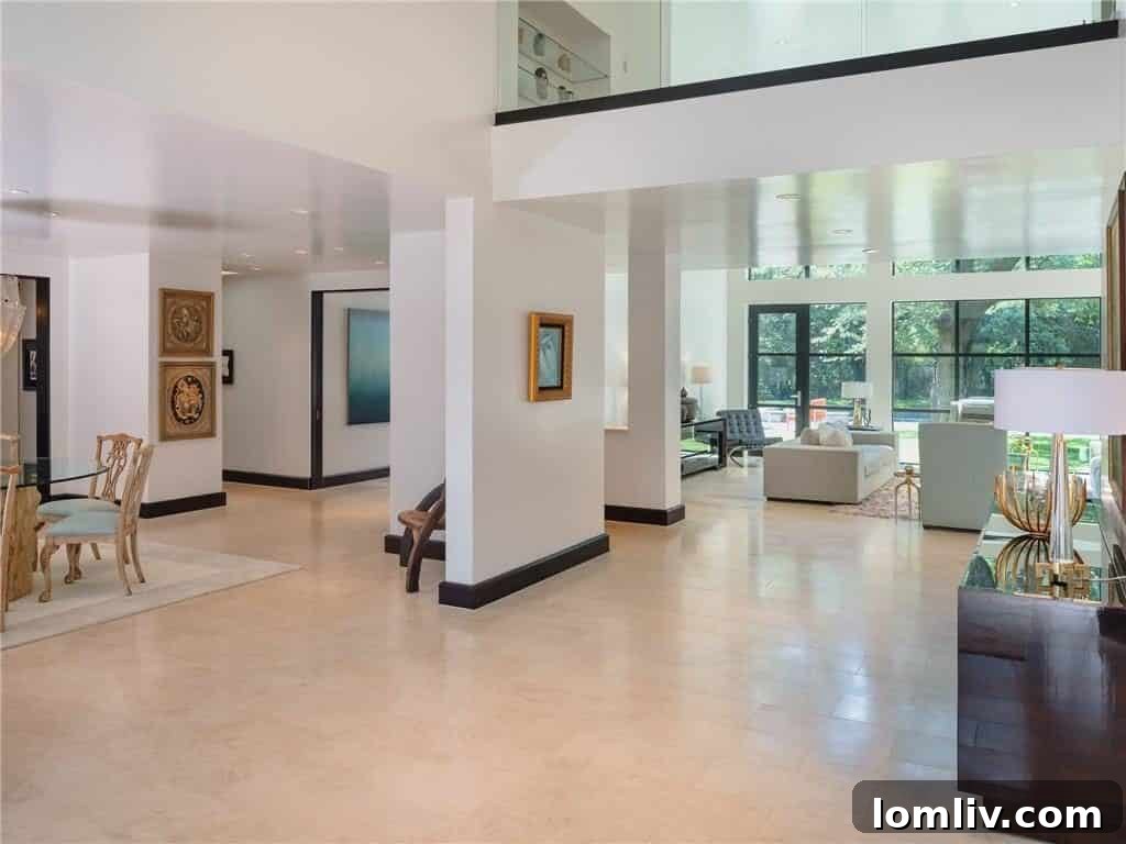 Texas Modern Masterpiece Perfected 7 Open Concept Dining and Living Space