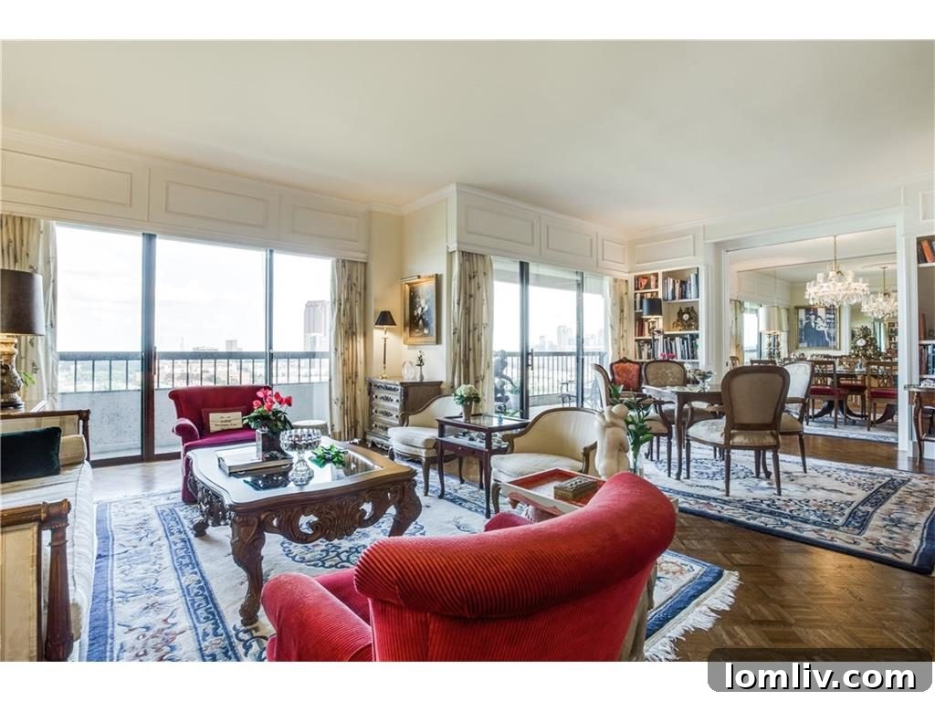 The Warrington Unit 19F: Traditionally Styled Luxury Condo with Breathtaking Dallas Views