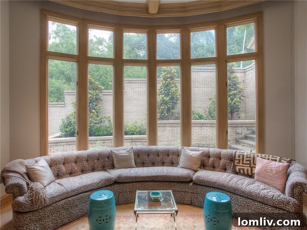 Custom Leopard Sofa in Kitchen Bay Window