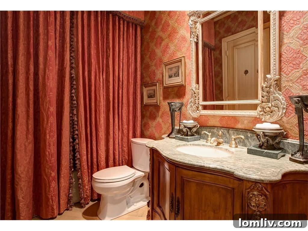 Chic Powder Room with Elegant Vanity