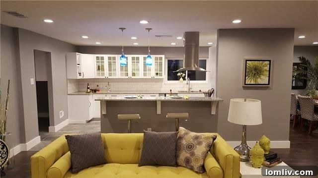 Detail of White Subway Tile Backsplash and Cabinetry
