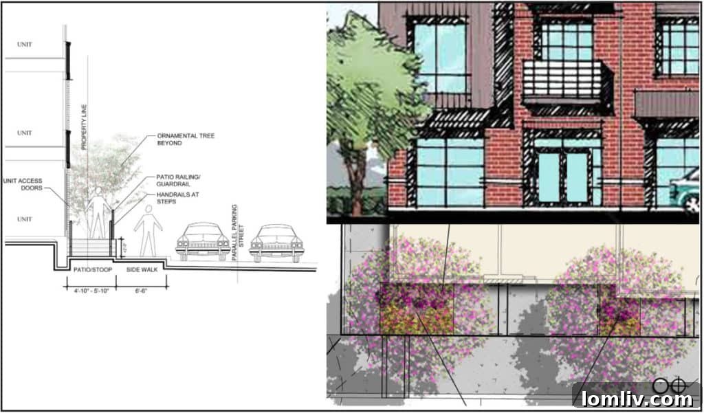 Bishop Arts TIF Unveils Future District Development 14 Bishop Highline Stoop Design for Ground Floor Apartments