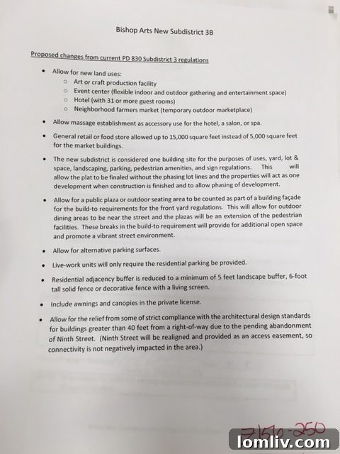 Bishop Arts TIF Unveils Future District Development 4 Bishop Arts Zoning Request Details - Exxir Capital Project
