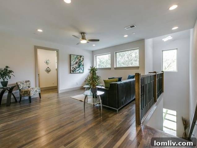 Spacious Second Floor Landing Overlooking Living Area