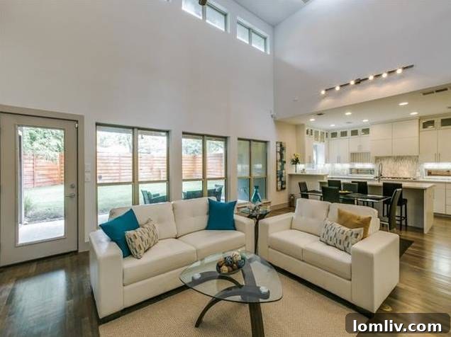 Bright and Airy Living Room with Access to Patio